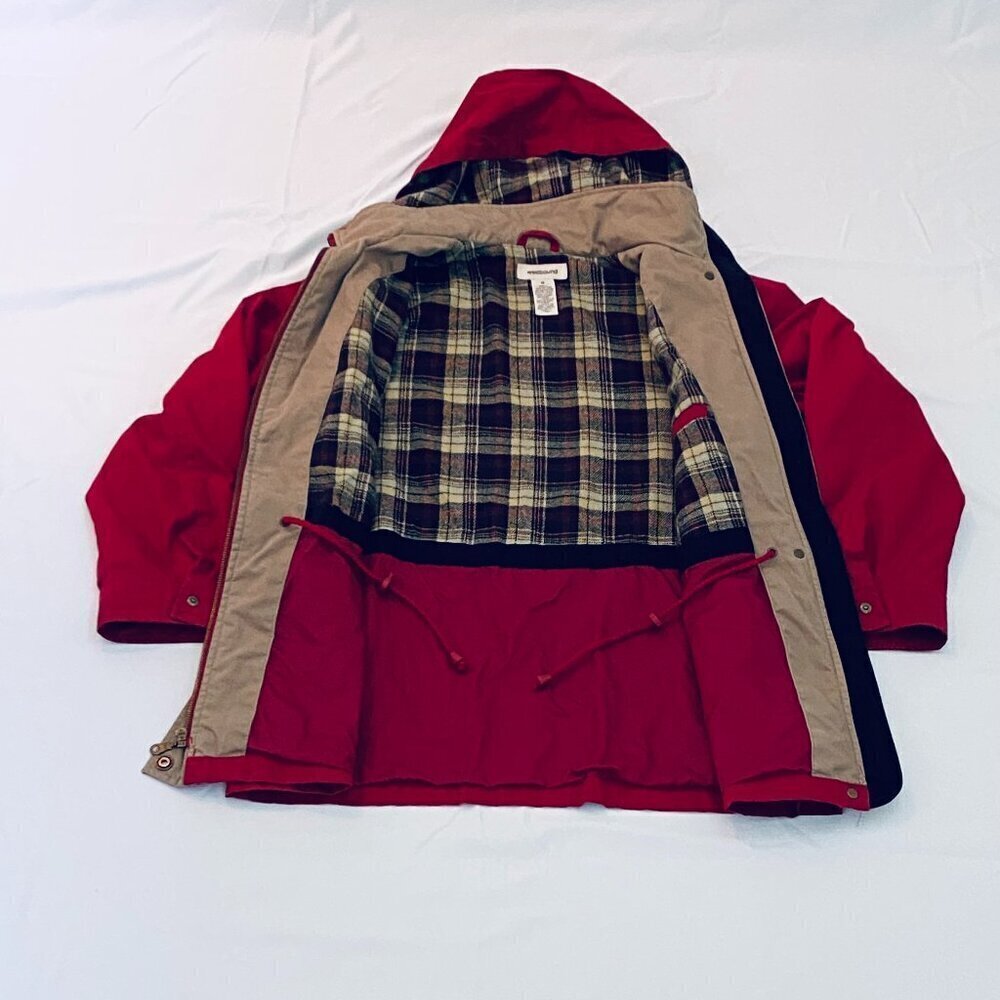 Westbound red barn coat Medium plaid flannel - Picture 3 of 7